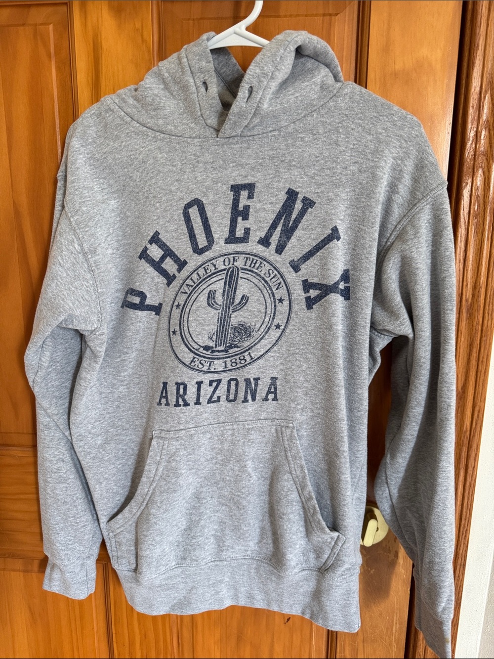 Point Zero Gray Crewneck Sweatshirt with Navy Phoenix Graphic